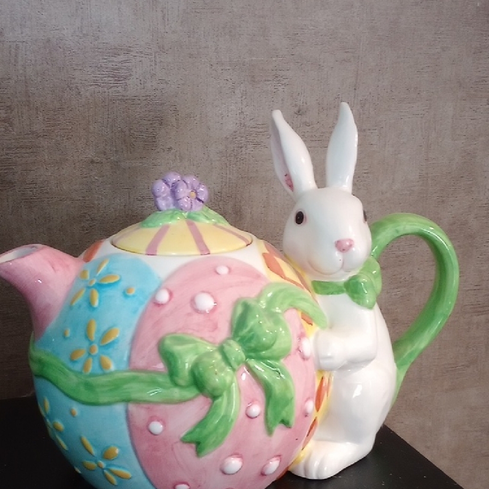 Colorful Bunny Teapot